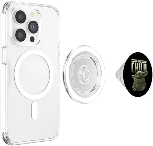 Vista 4 de Star Wars The Mandalorian The Child Portrait PopSockets MagSafe PopGrip para iPhone