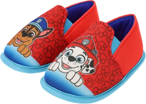 Vista 4 de Paw Patrol Conjunto de pijama para niños, pijama de algodón de 2 piezas con pantuflas