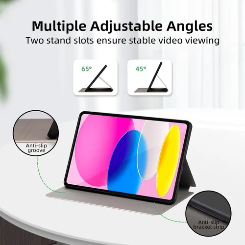 Vista 4 de Funda para iPad de 10.ª generación 2022, funda de 10.9 pulgadas, (Modelo: SM-A2696 A2757 A2777) Funda protectora de cuerpo completo a prueba