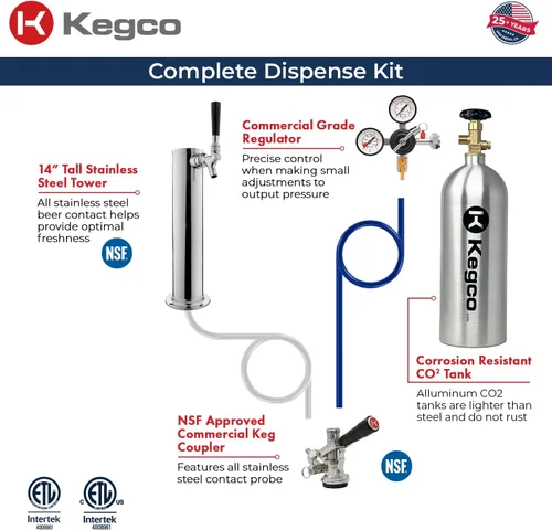 Vista 7 de Kegco K309X-1 Dispensador de barriles, 1 grifo, acero inoxidable negro