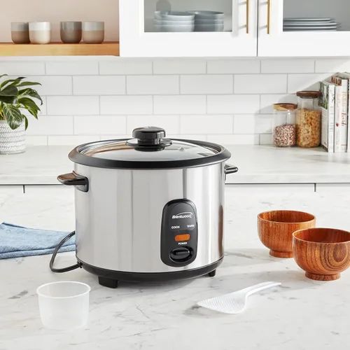 Vista 9 de Brentwood TS-20 Olla arrocera, 10 tazas, acero inoxidable