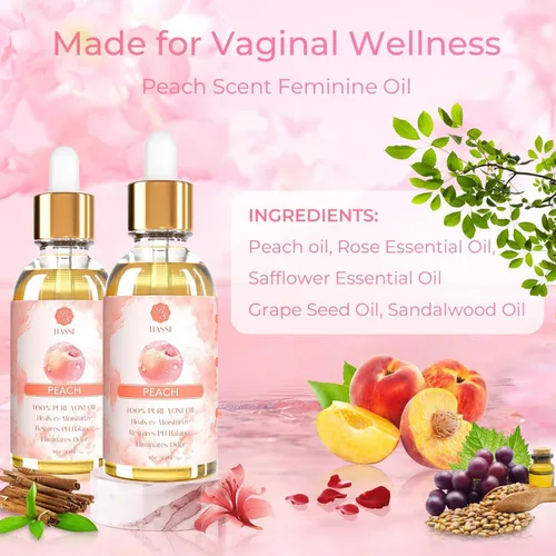 Vista 8 de 3 piezas de aceite natural Yoni para mujeres - Aceite femenino hidratante vaginal - Reduce el olor, restaura el equilibrio del pH, ayuda