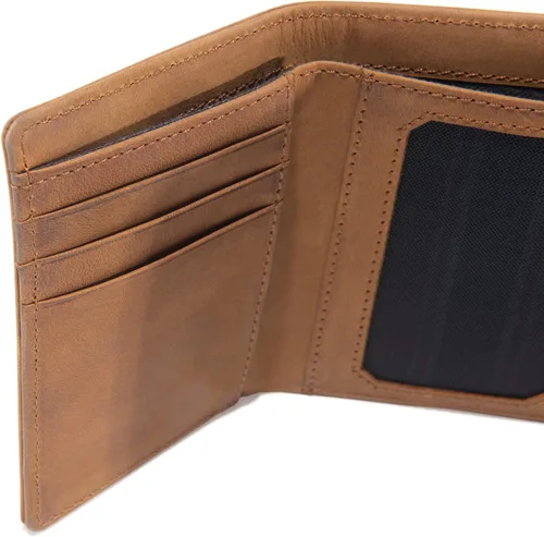 Vista 5 de Carhartt Men's Casual Saddle Leather Wallets, Available in Multiple Styles and