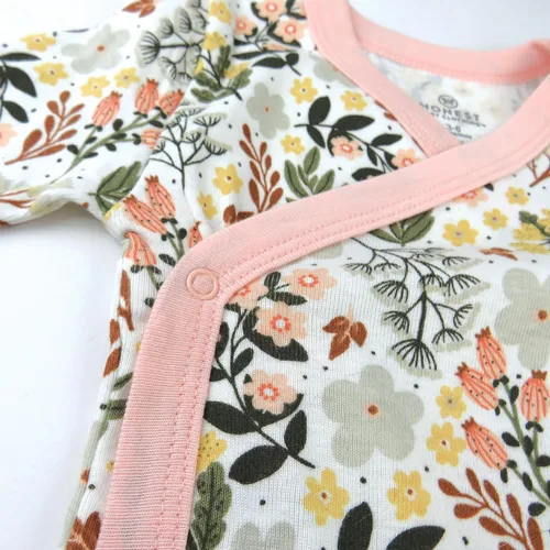 Vista 4 de HonestBaby unisex-baby 3-pack Long Sleeve Side-snap Kimono Bodysuits Organic Cotton for Infant Baby Boys, Girls, Unisex