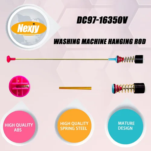 Vista 5 de DC97-16350V Varillas de suspensión de arandela (OEM) compatibles con lavadora Samsung WA54R7200AV/US WA54R7200AW/US WA5AR7200AV/US WA54R7600AV/US