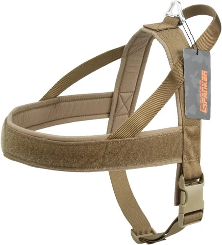 Vista 10 de EXCELLENT ELITE SPANKER Arnés sin tirones, arnés de nailon para perro, arnés ajustable para perros pequeños, arnés acolchado, entrenamiento para BLK