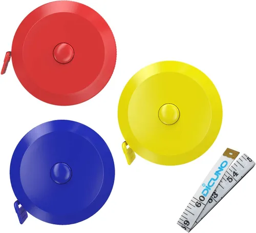 Vista 8 de DiCUNO Cinta métrica suave y retráctil de 60 pulgadas, 4.9 ft, tela de costura, tela para manualidades (paquete de 10 colores)