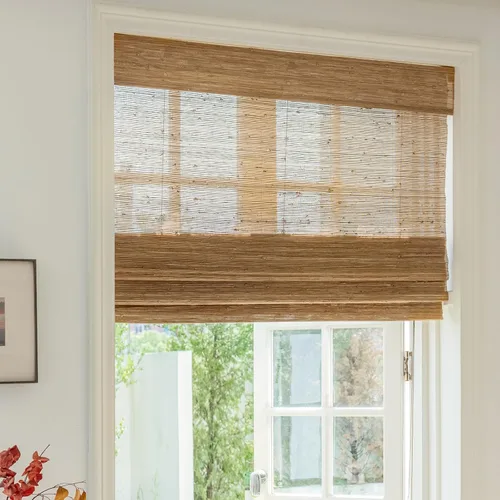 Vista 10 de DEJAVU Persianas romanas inalámbricas para ventanas, persianas romanas de ventana de tela con forro lavable beige, persianas romanas personalizadas