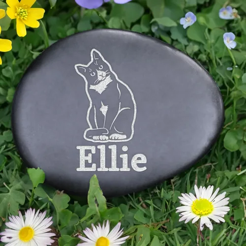 Vista 22 de Regalos conmemorativos para gatos, piedra conmemorativa personalizada para mascotas, lápida conmemorativa para gatos, marcadores de tumbas de gatos