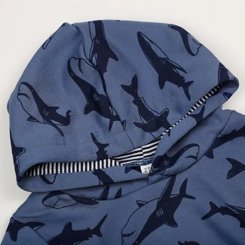 Vista 3 de Akyzic Sudadera con capucha para bebés y niños, diseño de dinosaurios, con bolsillo, sudadera cálida para niños