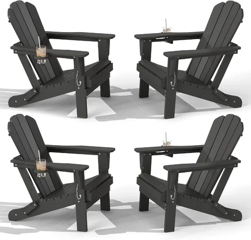 Vista 35 de Domi Folding Adirondack Chair with Cup Holder, Aruba