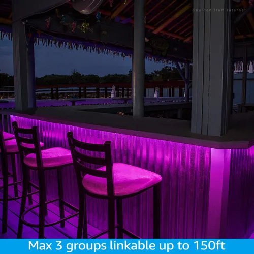 Vista 4 de Torchstar - Luz LED de neón para exteriores 50 pies, IP67, impermeable, CA 120 V (150 pies máximo), certificación ETL y UL, decoración de edificio
