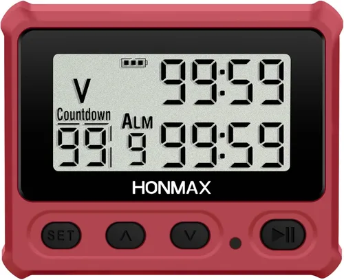 Vista 10 de Temporizador de intervalo 8200 y cronómetro, retroiluminación, carga USB-C, reloj