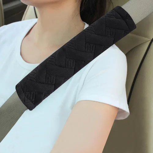 Vista 14 de Amooca Fundas Suaves para Cinturón de Seguridad del Automóvil Almohadillas de Hombro para Cinturón de Seguridad 2 PCS Ajuste Universal para Todos