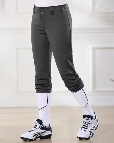 Vista 7 de Stelle Pantalones de sóftbol para niñas, pantalones de béisbol para jóvenes, pantalones de lanzamiento rápido con bolsillos, camiseta para niños