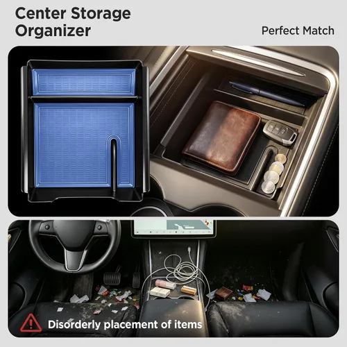 Vista 5 de Organizador de consola de 6 piezas para accesorios Tesla modelo Y/3