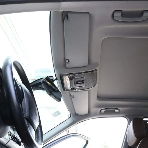 Vista 5 de Pegatinas de marco de luz de lectura de techo de fibra de carbono suave para BMW X5 E70 X6 E71 2008-2013 (fila delantera)