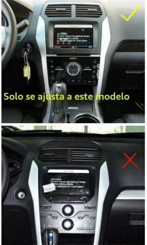 Vista 2 de L2R para Ford Explorer 2011 2012 2013 2014 2015 Accesorios para Interior de Coche Cubierta de Navegación del Tablero Consola Marco de Embellecedor