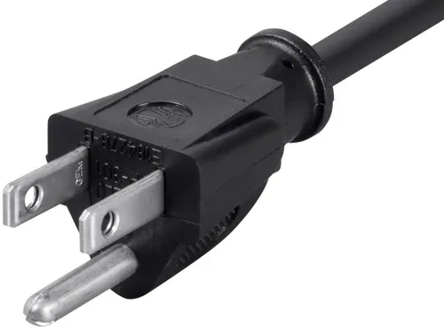Vista 7 de Monoprice 105296 Cable de extensión de alimentación de 1 pie, 16 AWG, 13A (NEMA 5-15P a NEMA 5-15R), negro - 13A
