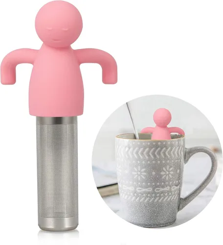 Vista 11 de Leden Infusor de té para té de hojas sueltas Lindo Colador de Té Bola de Acero Inoxidable Malla Extra Fina Filtro Empinador de Té para Taza Mug