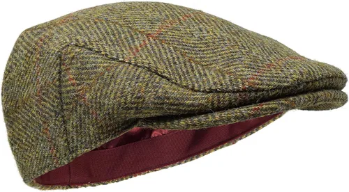 Vista 8 de Borges & Scott Nevis Gorra Plana - 100% Lana Tejida a Mano – Harris Tweed – Resistente al Agua