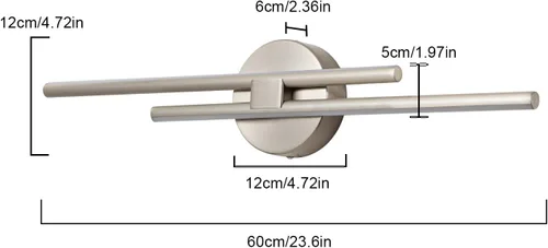 Vista 4 de EDISLIVE Lámpara LED Regulable Moderna para Tocador, Accesorios de Iluminación de Pared para Tocador de Baño, Accesorios de Iluminación para Espejo
