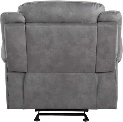 Vista 6 de Acme Zubaida - Sofá reclinable tapizado horizontal de terciopelo en 2 tonos gris