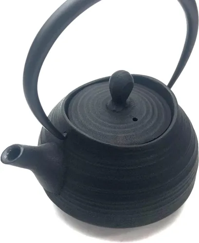 Vista 5 de El cepillo de la tetera del hierro del sur marca Hakeme 0.4L Negro (importación de Japón)
