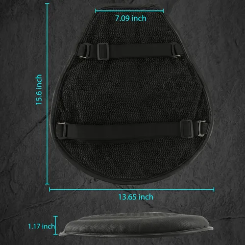 Vista 6 de SUNPIE Cojín de asiento de motocicleta plegable gel suave asientos cubierta