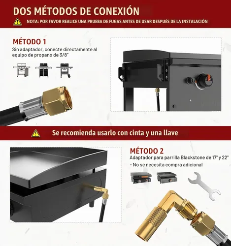 Vista 6 de CALPOSE - Manguera adaptadora de propano de 6 pies y regulador para Blackstone