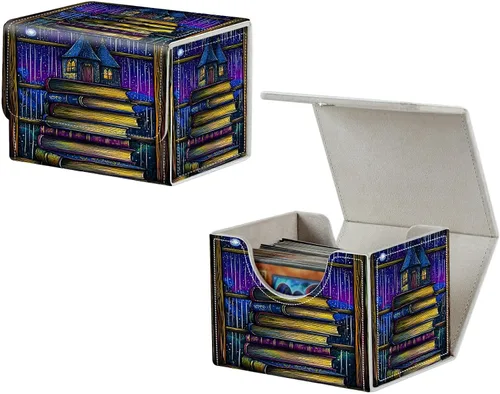 Vista 13 de MTG Commander - Caja de cartas intercambiables, más de 100 tarjetas con funda con funda de piel sintética, caja de almacenamiento de tarjetas