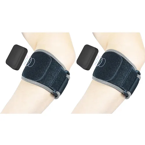 Vista 8 de Codera, coderas de tenis (1 par) para tendinitis y coderas de tenis, correas de codo de golfistas para hombres y mujeres, envolturas de neopreno