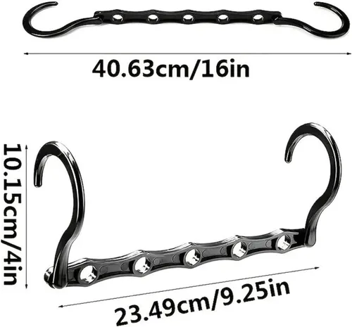 Vista 6 de REPYL 10 perchas mágicas para ahorrar espacio, soporte de plástico resistente, organizador de ropa pesada para dormitorios, apartamentos, armarios