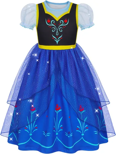 Vista 11 de Ropa de Disfraz de Princesa para Niñas Cumpleaños Fiesta Elegante Disfraz de Halloween Vestidos de Princesa para Niños Pequeños Rosa