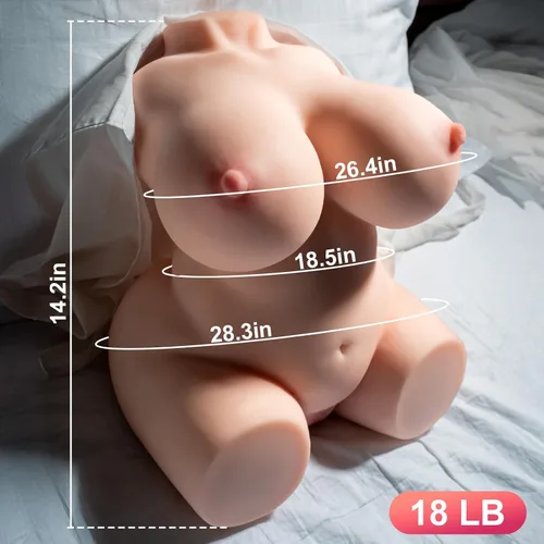 Vista 4 de Muñecas sexuales masculinas de 18 libras, juguetes sexuales AUSLOVE Curvy BBW con pechos suaves y trasero grande, sensación de piel realista, vagina