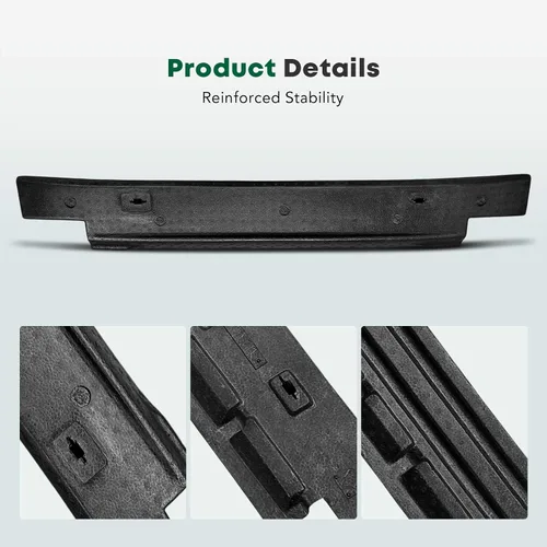 Vista 5 de YHTAUTO Amortiguador de parachoques delantero compatible con Dodge Journey 2009-2013 Sport Utility, barra de parachoques negra, amortiguador