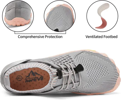 Vista 4 de NORTIV 8 Zapatos de agua de secado rápido para mujer, sensación de pies desnudos, para deportes acuáticos, para la playa o la piscina, para nadar