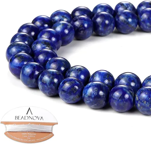 Vista 90 de Cuentas Beadnova redondas de ónix negro de 4 mm, sueltas, para hacer joyas (90-92 piezas)
