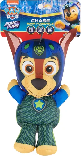Vista 5 de SwimWays Paw Patrol AquaPups Chase Swim Huggable, juguetes de Paw Patrol, juguetes de baño y juguetes de playa, animal de peluche de agua flotante