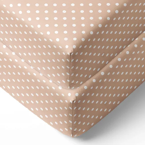Vista 32 de Bacati - Sábana bajera ajustable de 100 % algodón universal para bebé de EE. UU. para cuna o niño pequeño (PIN DOTS, turquesa aguamarina)