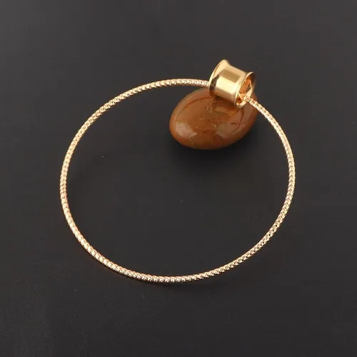 Vista 4 de Aretes de calibre para mujer, dilatadores de oreja colgantes con aro grande, de acero inoxidable, 2