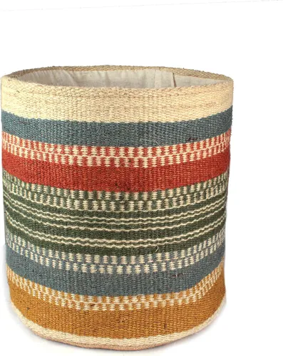 Vista 9 de Cesta de Maceta de Yute Resistente, Cesta Tejida Moderna, Maceta para Flores, Maceteros de Interior para Suelo, Cesta Organizadora de Almacenamiento