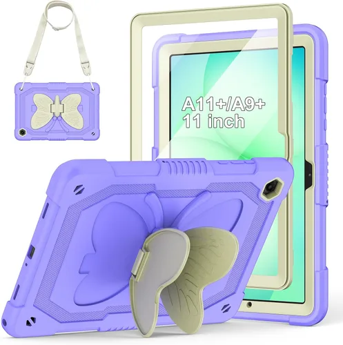 Vista 12 de HOGENL Funda para Samsung Galaxy Tab A9+/A9 Plus de 11 pulgadas 2023, funda protectora para tableta Galaxy Tab A9+ para niños y niñas con correa