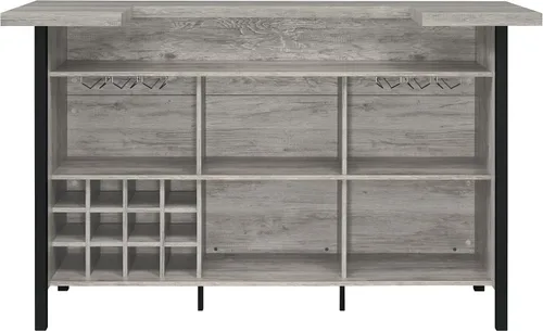 Vista 7 de Coaster Furniture Bar Unit Gris Driftwood Negro 182105