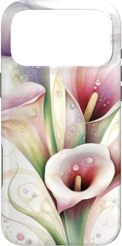 Vista 22 de iPhone 12 Pro Max Calla Lilies Flower Floral Watercolor Case
