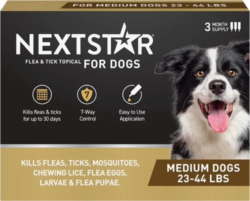 Vista 19 de NextStar Perros tópicos de pulgas y garrapatas pequeños, 7 vías, 1 mes