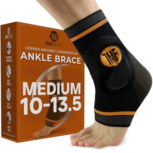 Vista 16 de Treat My Feet Tobillera de compresión con soporte de silicona para tobillo y cobre, soporte para fascitis plantar para dolor de pies y alivio