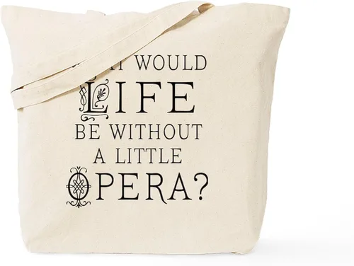 Vista 12 de CafePress Acerca de Opera Tote Bag Bolsa de compras reutilizable de lona beige natural