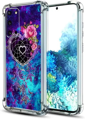 Vista 15 de Funda para Galaxy S20 FE 5G, protección contra caídas de flores de mariposa azul, a prueba de golpes, carcasa protectora de cuerpo completo