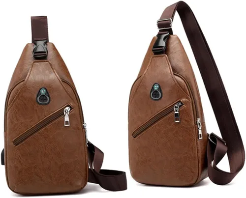 Vista 8 de VALICLUD 2pcs Men Crossbody Bags Mens Messenger Bag Men Messenger Bag Crossbody for Men Small Backpack for Men Chest Bag Men Chest Bag for Men Sling